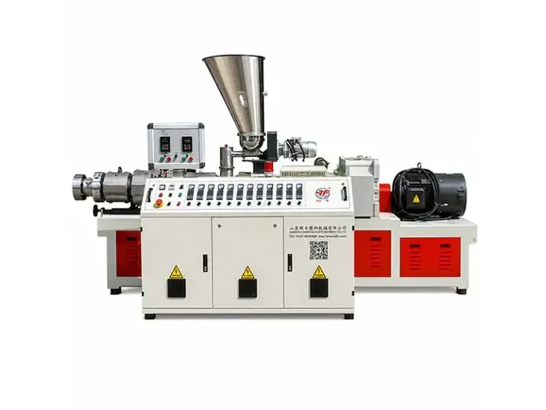 Conical Twin Screw Extruder Series for PVC Pipe, Profile and Plastic Extrusion Lines